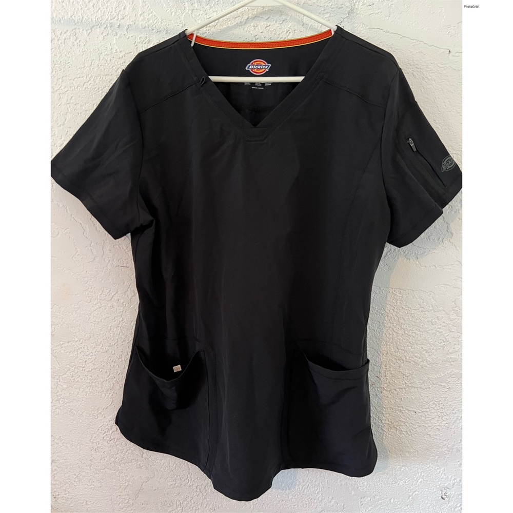 NWT Dickies Dynamix Medical Scrub Top DK730 BLK (XL)